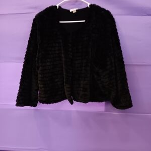 Calvin Klein Plush Black Teddy Jacket